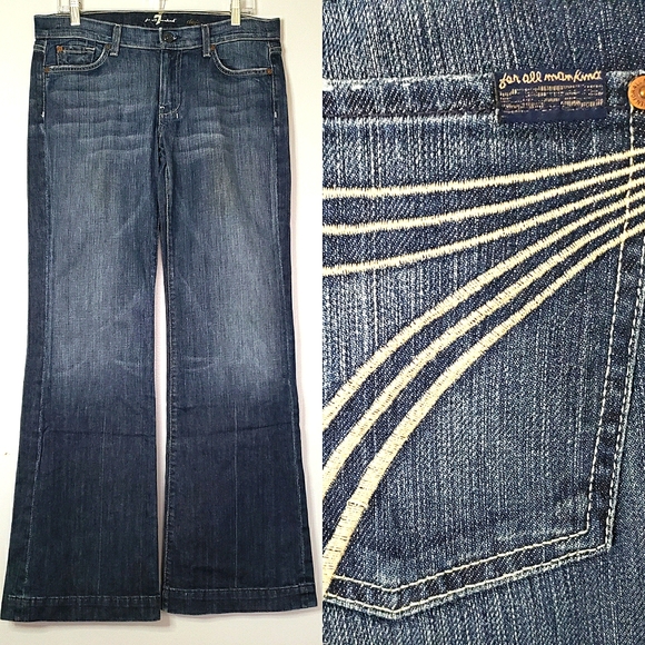 7 For All Mankind Denim - 7 For All Mankind Dojo wide flare denim jeans 31